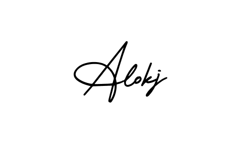 Create a beautiful signature design for name Alokj. With this signature (AmerikaSignatureDemo-Regular) fonts, you can make a handwritten signature for free. Alokj signature style 3 images and pictures png