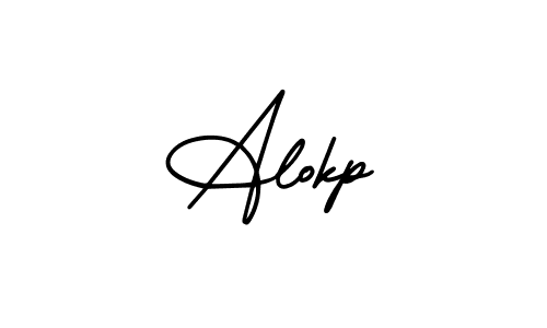 You should practise on your own different ways (AmerikaSignatureDemo-Regular) to write your name (Alokp) in signature. don't let someone else do it for you. Alokp signature style 3 images and pictures png
