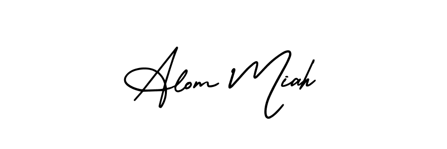 AmerikaSignatureDemo-Regular is a professional signature style that is perfect for those who want to add a touch of class to their signature. It is also a great choice for those who want to make their signature more unique. Get Alom Miah name to fancy signature for free. Alom Miah signature style 3 images and pictures png