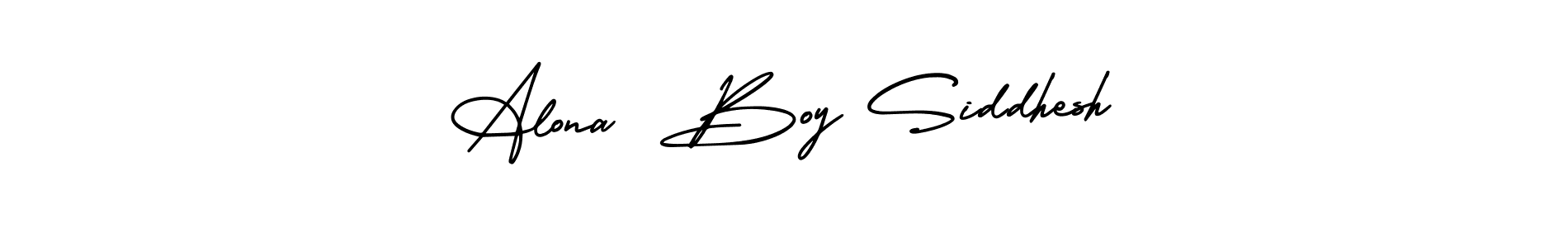 Create a beautiful signature design for name Alona  Boy Siddhesh. With this signature (AmerikaSignatureDemo-Regular) fonts, you can make a handwritten signature for free. Alona  Boy Siddhesh signature style 3 images and pictures png