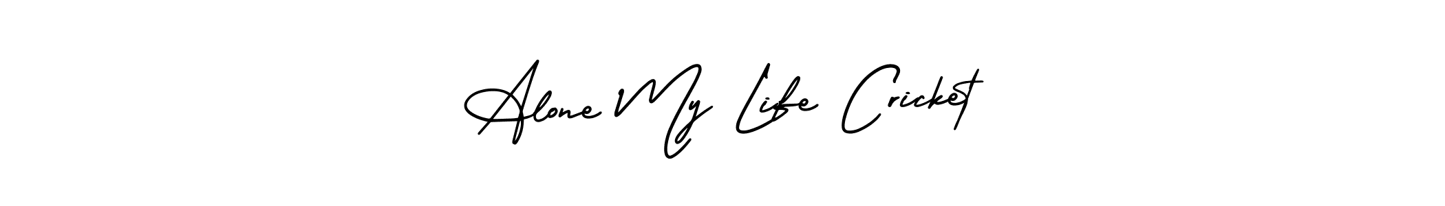 Also You can easily find your signature by using the search form. We will create Alone My Life Cricket name handwritten signature images for you free of cost using AmerikaSignatureDemo-Regular sign style. Alone My Life Cricket signature style 3 images and pictures png