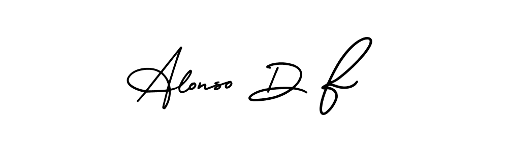 Use a signature maker to create a handwritten signature online. With this signature software, you can design (AmerikaSignatureDemo-Regular) your own signature for name Alonso D F. Alonso D F signature style 3 images and pictures png