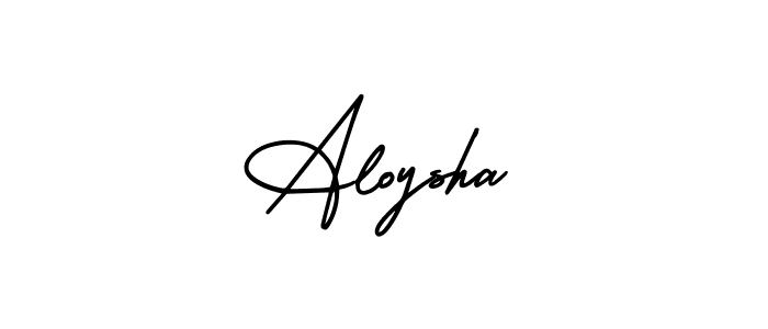 Use a signature maker to create a handwritten signature online. With this signature software, you can design (AmerikaSignatureDemo-Regular) your own signature for name Aloysha. Aloysha signature style 3 images and pictures png