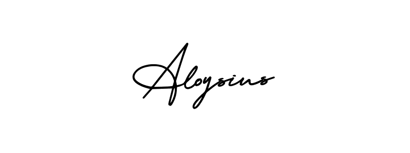 Make a beautiful signature design for name Aloysius. With this signature (AmerikaSignatureDemo-Regular) style, you can create a handwritten signature for free. Aloysius signature style 3 images and pictures png