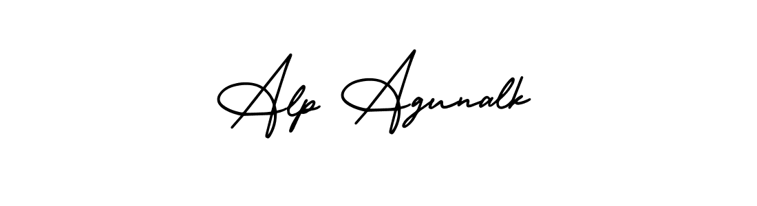 Create a beautiful signature design for name Alp Agunalk. With this signature (AmerikaSignatureDemo-Regular) fonts, you can make a handwritten signature for free. Alp Agunalk signature style 3 images and pictures png