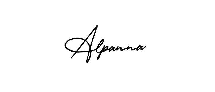 It looks lik you need a new signature style for name Alpanna. Design unique handwritten (AmerikaSignatureDemo-Regular) signature with our free signature maker in just a few clicks. Alpanna signature style 3 images and pictures png