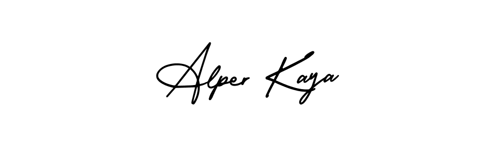 Design your own signature with our free online signature maker. With this signature software, you can create a handwritten (AmerikaSignatureDemo-Regular) signature for name Alper Kaya. Alper Kaya signature style 3 images and pictures png