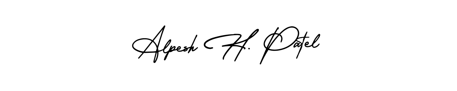 if you are searching for the best signature style for your name Alpesh H. Patel. so please give up your signature search. here we have designed multiple signature styles  using AmerikaSignatureDemo-Regular. Alpesh H. Patel signature style 3 images and pictures png