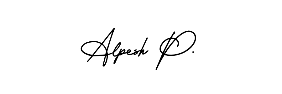 Also we have Alpesh P. name is the best signature style. Create professional handwritten signature collection using AmerikaSignatureDemo-Regular autograph style. Alpesh P. signature style 3 images and pictures png