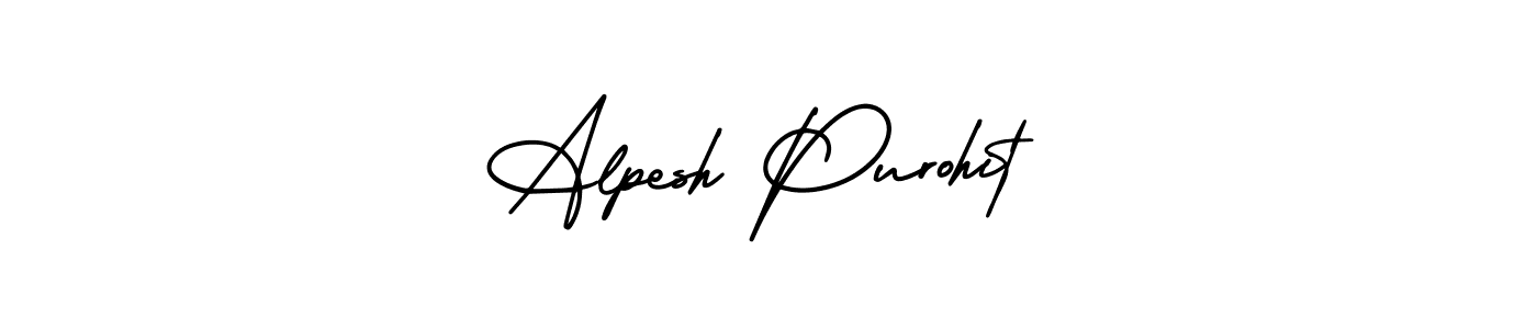 Use a signature maker to create a handwritten signature online. With this signature software, you can design (AmerikaSignatureDemo-Regular) your own signature for name Alpesh Purohit. Alpesh Purohit signature style 3 images and pictures png