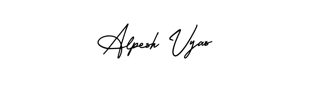 Alpesh Vyas stylish signature style. Best Handwritten Sign (AmerikaSignatureDemo-Regular) for my name. Handwritten Signature Collection Ideas for my name Alpesh Vyas. Alpesh Vyas signature style 3 images and pictures png
