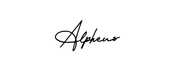 Use a signature maker to create a handwritten signature online. With this signature software, you can design (AmerikaSignatureDemo-Regular) your own signature for name Alpheus. Alpheus signature style 3 images and pictures png