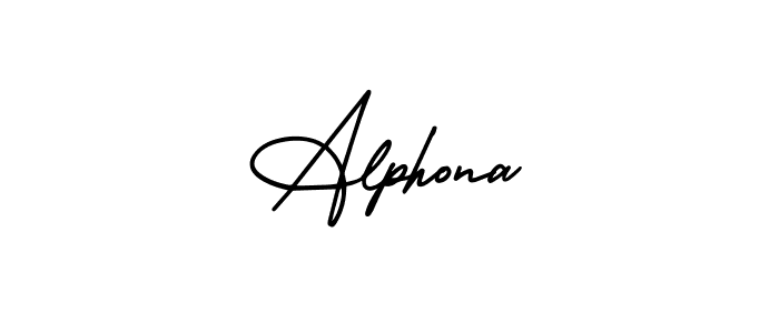 It looks lik you need a new signature style for name Alphona. Design unique handwritten (AmerikaSignatureDemo-Regular) signature with our free signature maker in just a few clicks. Alphona signature style 3 images and pictures png