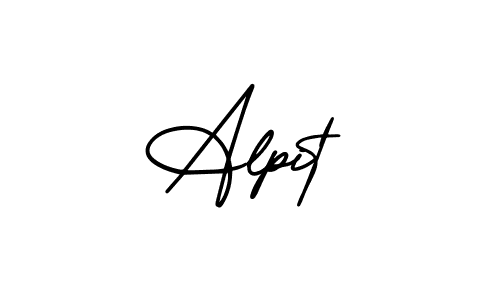 Use a signature maker to create a handwritten signature online. With this signature software, you can design (AmerikaSignatureDemo-Regular) your own signature for name Alpit. Alpit signature style 3 images and pictures png