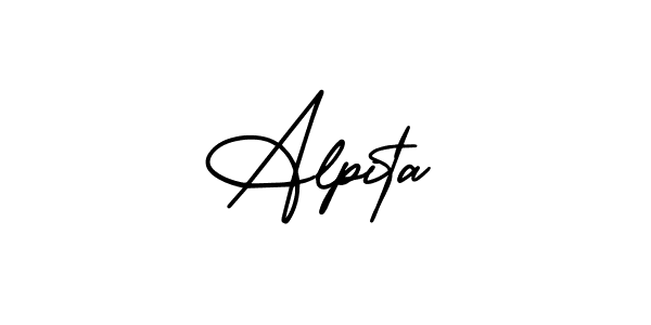 It looks lik you need a new signature style for name Alpita. Design unique handwritten (AmerikaSignatureDemo-Regular) signature with our free signature maker in just a few clicks. Alpita signature style 3 images and pictures png
