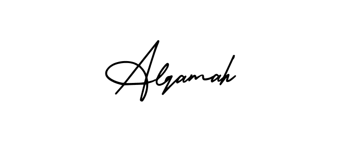 Alqamah stylish signature style. Best Handwritten Sign (AmerikaSignatureDemo-Regular) for my name. Handwritten Signature Collection Ideas for my name Alqamah. Alqamah signature style 3 images and pictures png