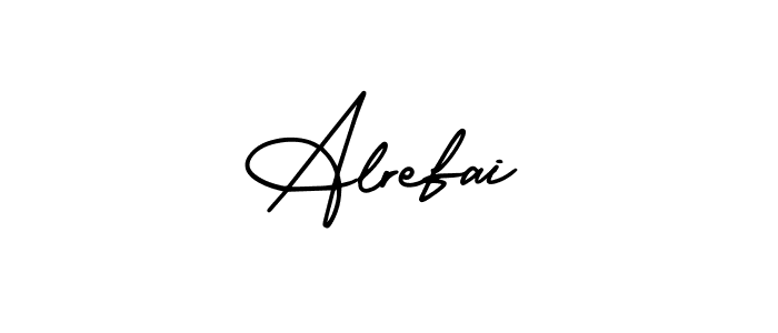 Design your own signature with our free online signature maker. With this signature software, you can create a handwritten (AmerikaSignatureDemo-Regular) signature for name Alrefai. Alrefai signature style 3 images and pictures png