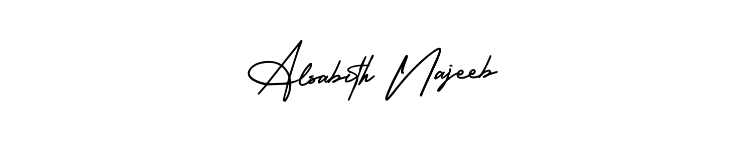 if you are searching for the best signature style for your name Alsabith Najeeb. so please give up your signature search. here we have designed multiple signature styles  using AmerikaSignatureDemo-Regular. Alsabith Najeeb signature style 3 images and pictures png