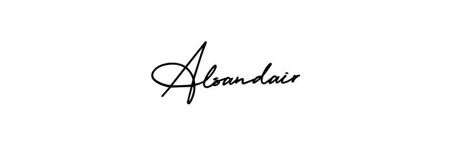 AmerikaSignatureDemo-Regular is a professional signature style that is perfect for those who want to add a touch of class to their signature. It is also a great choice for those who want to make their signature more unique. Get Alsandair name to fancy signature for free. Alsandair signature style 3 images and pictures png