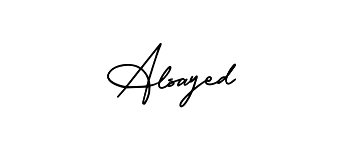 How to make Alsayed name signature. Use AmerikaSignatureDemo-Regular style for creating short signs online. This is the latest handwritten sign. Alsayed signature style 3 images and pictures png