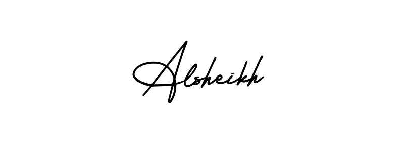 The best way (AmerikaSignatureDemo-Regular) to make a short signature is to pick only two or three words in your name. The name Alsheikh include a total of six letters. For converting this name. Alsheikh signature style 3 images and pictures png
