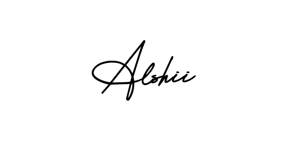 AmerikaSignatureDemo-Regular is a professional signature style that is perfect for those who want to add a touch of class to their signature. It is also a great choice for those who want to make their signature more unique. Get Alshii name to fancy signature for free. Alshii signature style 3 images and pictures png