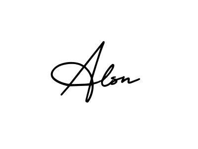 The best way (AmerikaSignatureDemo-Regular) to make a short signature is to pick only two or three words in your name. The name Alsn include a total of six letters. For converting this name. Alsn signature style 3 images and pictures png