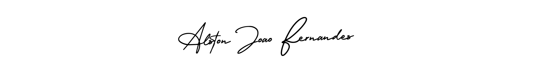 How to make Alston Joao Fernandes name signature. Use AmerikaSignatureDemo-Regular style for creating short signs online. This is the latest handwritten sign. Alston Joao Fernandes signature style 3 images and pictures png