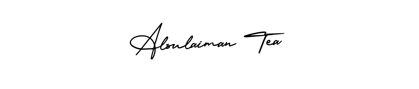 This is the best signature style for the Alsulaiman Tea name. Also you like these signature font (AmerikaSignatureDemo-Regular). Mix name signature. Alsulaiman Tea signature style 3 images and pictures png