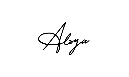 Make a beautiful signature design for name Alsya. With this signature (AmerikaSignatureDemo-Regular) style, you can create a handwritten signature for free. Alsya signature style 3 images and pictures png