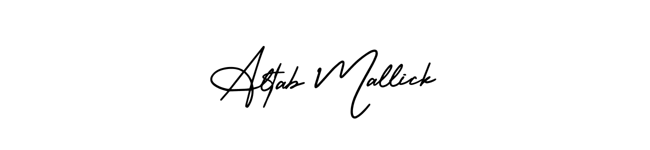 Use a signature maker to create a handwritten signature online. With this signature software, you can design (AmerikaSignatureDemo-Regular) your own signature for name Altab Mallick. Altab Mallick signature style 3 images and pictures png