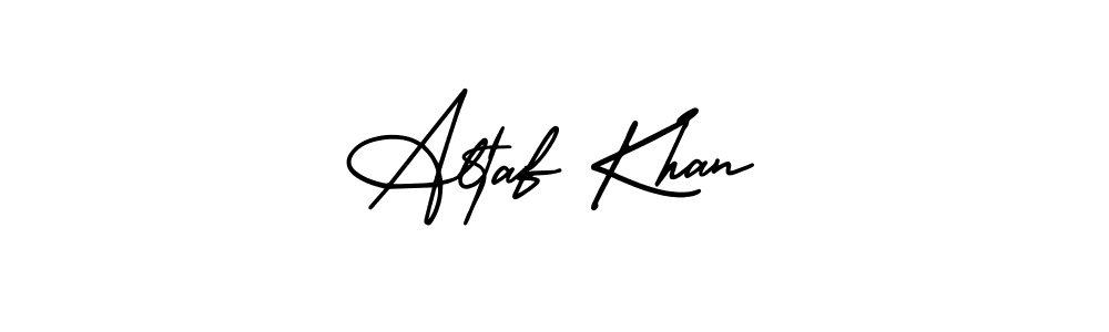 You should practise on your own different ways (AmerikaSignatureDemo-Regular) to write your name (Altaf Khan) in signature. don't let someone else do it for you. Altaf Khan signature style 3 images and pictures png