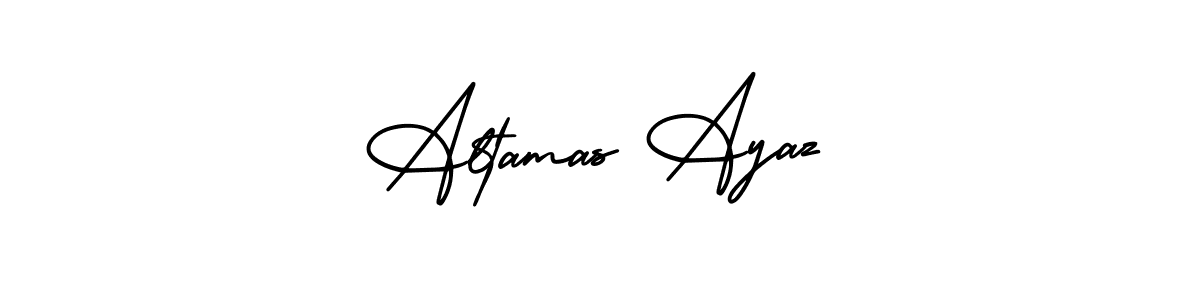 See photos of Altamas Ayaz official signature by Spectra . Check more albums & portfolios. Read reviews & check more about AmerikaSignatureDemo-Regular font. Altamas Ayaz signature style 3 images and pictures png