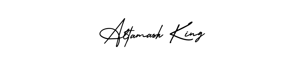 How to make Altamash King name signature. Use AmerikaSignatureDemo-Regular style for creating short signs online. This is the latest handwritten sign. Altamash King signature style 3 images and pictures png