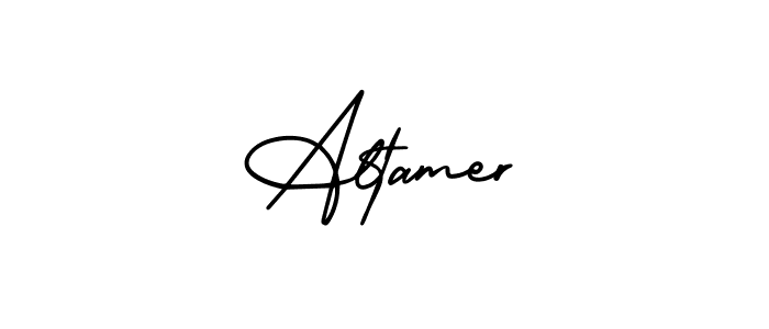 Create a beautiful signature design for name Altamer. With this signature (AmerikaSignatureDemo-Regular) fonts, you can make a handwritten signature for free. Altamer signature style 3 images and pictures png