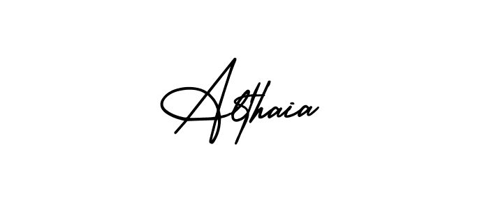 Althaia stylish signature style. Best Handwritten Sign (AmerikaSignatureDemo-Regular) for my name. Handwritten Signature Collection Ideas for my name Althaia. Althaia signature style 3 images and pictures png