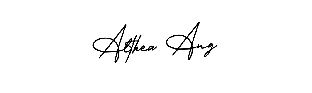 Althea Ang stylish signature style. Best Handwritten Sign (AmerikaSignatureDemo-Regular) for my name. Handwritten Signature Collection Ideas for my name Althea Ang. Althea Ang signature style 3 images and pictures png