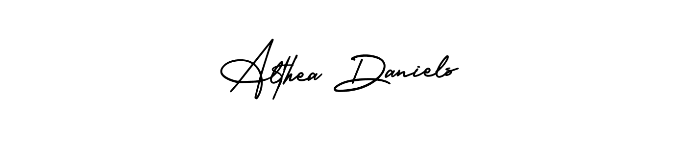 Make a beautiful signature design for name Althea Daniels. With this signature (AmerikaSignatureDemo-Regular) style, you can create a handwritten signature for free. Althea Daniels signature style 3 images and pictures png