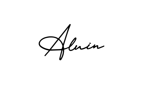 How to Draw Aluin signature style? AmerikaSignatureDemo-Regular is a latest design signature styles for name Aluin. Aluin signature style 3 images and pictures png