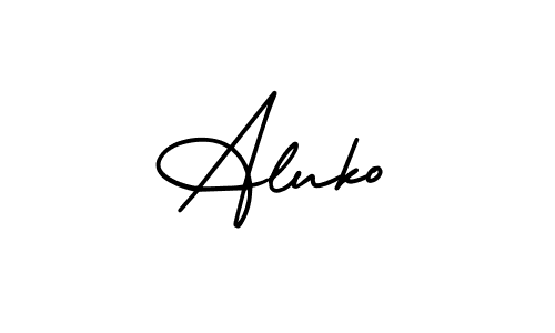 Best and Professional Signature Style for Aluko. AmerikaSignatureDemo-Regular Best Signature Style Collection. Aluko signature style 3 images and pictures png