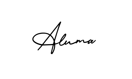 Also we have Aluma name is the best signature style. Create professional handwritten signature collection using AmerikaSignatureDemo-Regular autograph style. Aluma signature style 3 images and pictures png