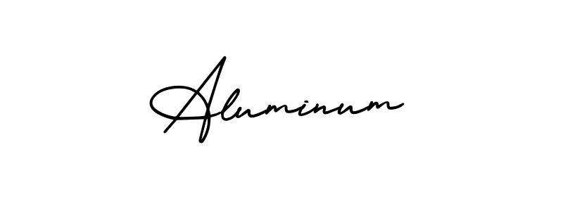 Design your own signature with our free online signature maker. With this signature software, you can create a handwritten (AmerikaSignatureDemo-Regular) signature for name Aluminum. Aluminum signature style 3 images and pictures png