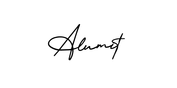 How to make Alumit name signature. Use AmerikaSignatureDemo-Regular style for creating short signs online. This is the latest handwritten sign. Alumit signature style 3 images and pictures png