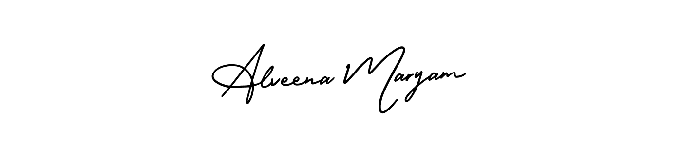 Create a beautiful signature design for name Alveena Maryam. With this signature (AmerikaSignatureDemo-Regular) fonts, you can make a handwritten signature for free. Alveena Maryam signature style 3 images and pictures png