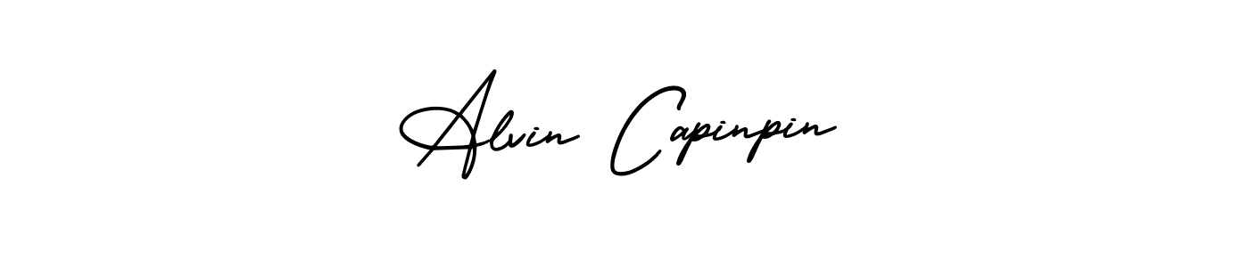 How to Draw Alvin Capinpin signature style? AmerikaSignatureDemo-Regular is a latest design signature styles for name Alvin Capinpin. Alvin Capinpin signature style 3 images and pictures png