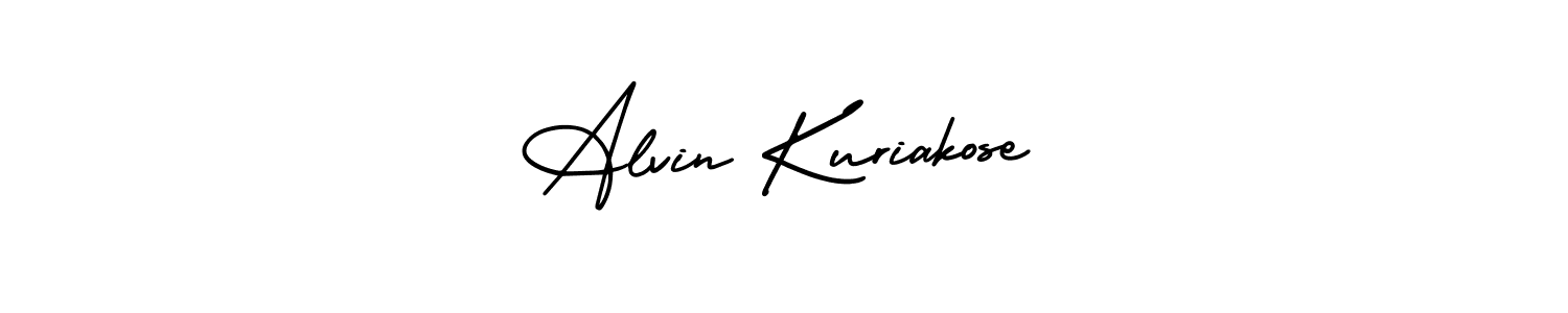 Design your own signature with our free online signature maker. With this signature software, you can create a handwritten (AmerikaSignatureDemo-Regular) signature for name Alvin Kuriakose. Alvin Kuriakose signature style 3 images and pictures png