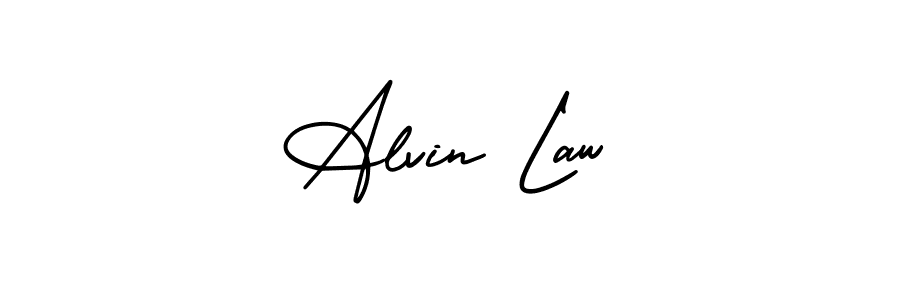 Create a beautiful signature design for name Alvin Law. With this signature (AmerikaSignatureDemo-Regular) fonts, you can make a handwritten signature for free. Alvin Law signature style 3 images and pictures png