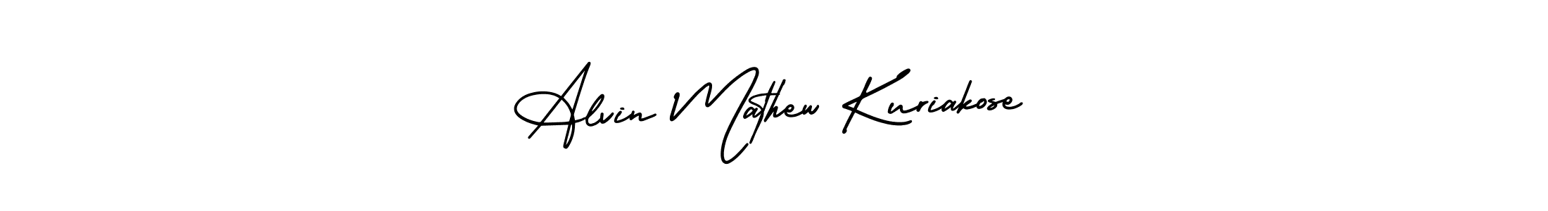 Create a beautiful signature design for name Alvin Mathew Kuriakose. With this signature (AmerikaSignatureDemo-Regular) fonts, you can make a handwritten signature for free. Alvin Mathew Kuriakose signature style 3 images and pictures png