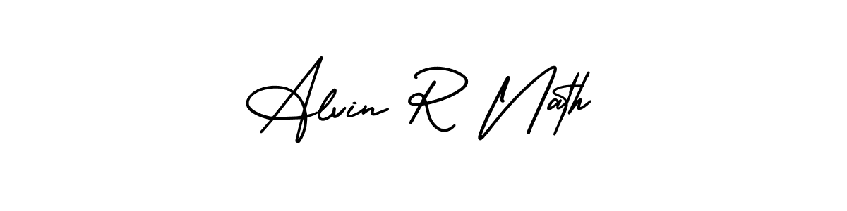 Alvin R Nath stylish signature style. Best Handwritten Sign (AmerikaSignatureDemo-Regular) for my name. Handwritten Signature Collection Ideas for my name Alvin R Nath. Alvin R Nath signature style 3 images and pictures png