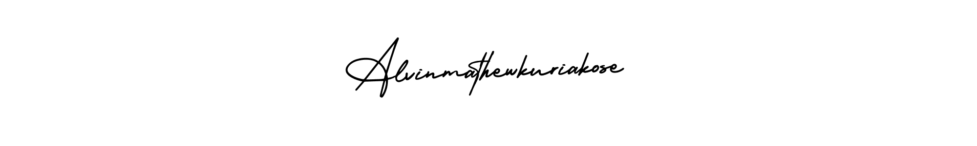 You should practise on your own different ways (AmerikaSignatureDemo-Regular) to write your name (Alvinmathewkuriakose) in signature. don't let someone else do it for you. Alvinmathewkuriakose signature style 3 images and pictures png